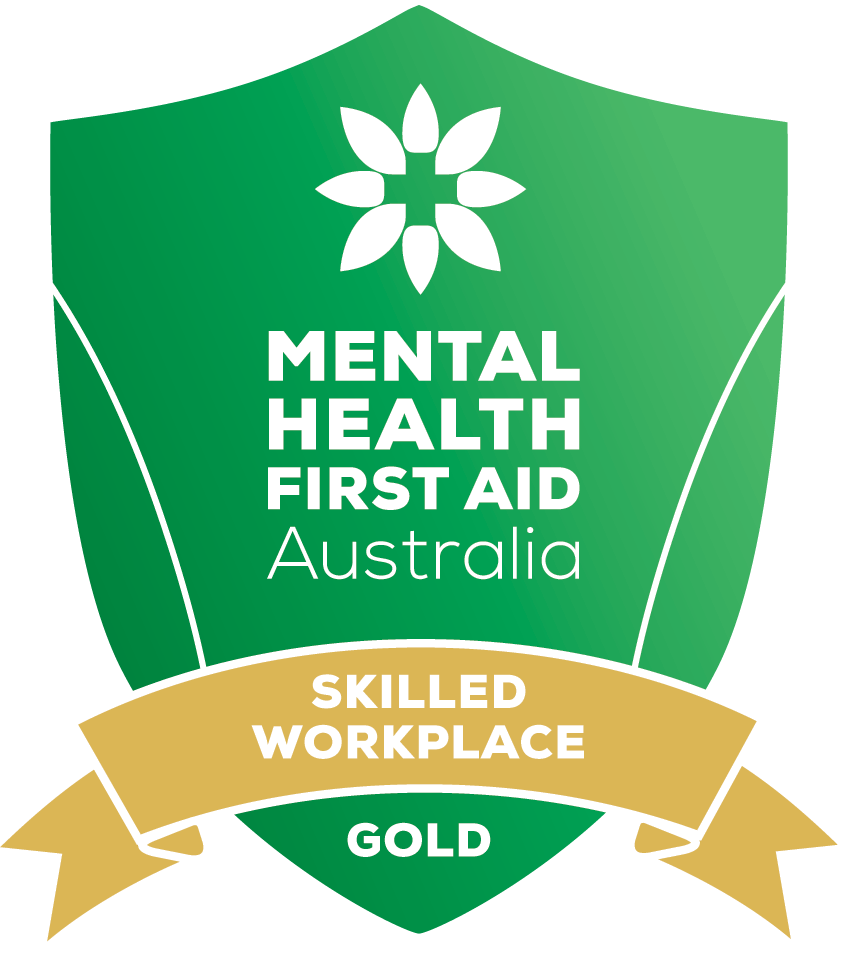 Mental Health First AID Australia. Skilled workplace. Gold.